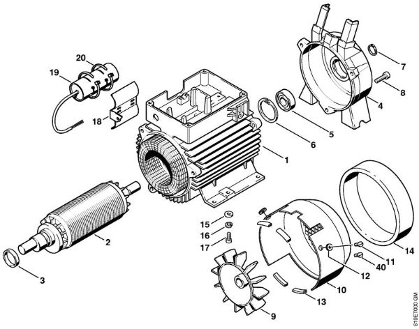 Lavadora de alta pressão eléctrica (RE) RE 310 K Motor eléctrico da marca Stihl