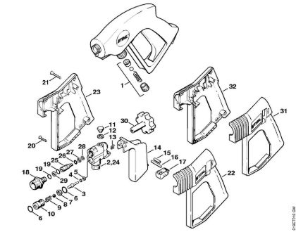 Lavadora de alta pressão eléctrica (RE) RE 340 K Pistola da marca Stihl