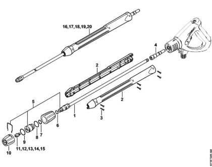 Lavadora de alta pressão eléctrica (RE) RE 361 PLUS Tubo de injecção da marca Stihl