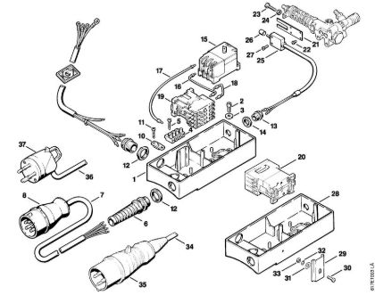 Lavadora de alta pressão eléctrica (RE) RE 400 K Interruptor RE 400 K, RE 401 K da marca Stihl