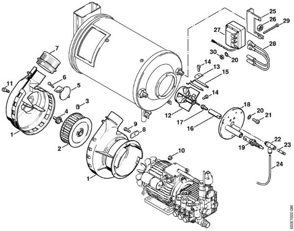 Lavadora de alta pressão eléctrica (RE) RE 550 W Queimador da marca Stihl
