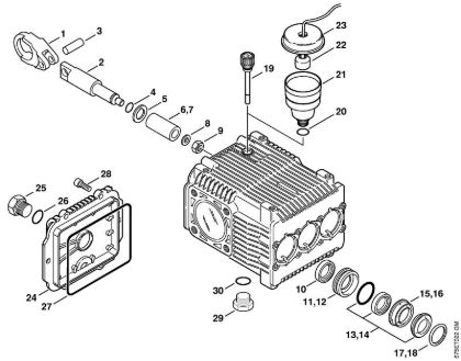 Lavadora de alta pressão eléctrica (RE) RE 551 PLUS Bomba, pistão da marca Stihl