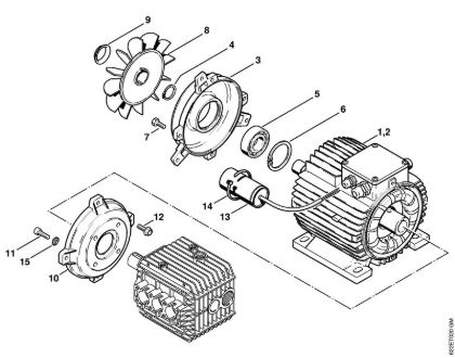 Lavadora de alta pressão eléctrica (RE) RE 580 W Motor eléctrico da marca Stihl