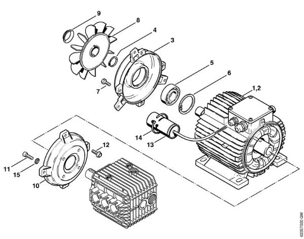 Lavadora de alta pressão eléctrica (RE) RE 580 W Motor eléctrico da marca Stihl