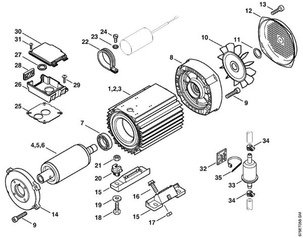 Lavadora de alta pressão eléctrica (RE) RE 581 PLUS Motor eléctrico RE 551 PLUS, 581 da marca Stihl