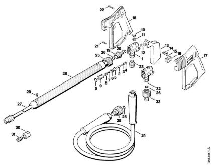 Lavadora de alta pressão eléctrica (RE) RE 630 W Pistola, Tubo de pulverização da marca Stihl