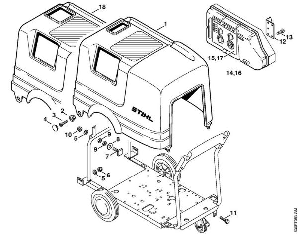 Lavadora de alta pressão eléctrica (RE) RE 640 W Cobertura da marca Stihl