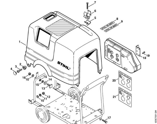 Lavadora de alta pressão eléctrica (RE) RE 660 W Cobertura da marca Stihl