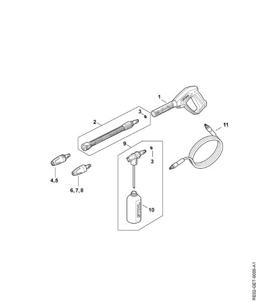 Imagem de Pistola, Tubo de pulverização RE 80.0