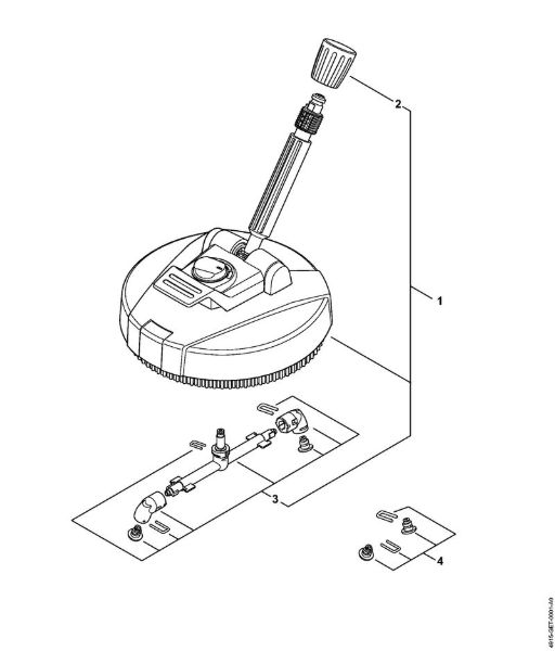 Lavadora de alta pressão eléctrica (RE) RE 90 - 4951 Lavadora de superfícies RA 82   06/2019 da marca Stihl