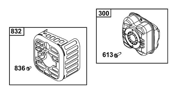 B&S - 08â  08P502-0131-H1 I - BLOCO DOS GASES DE ESCAPE da marca Stihl