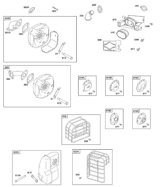 B&S - 09â  093312-1182-B1 A - Filtro de ar, sistema de escape da marca Stihl
