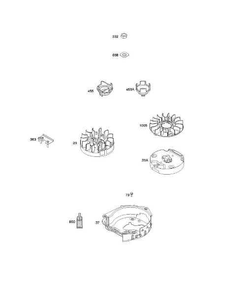 B&S - 09â  09P602-0009-F1 G - Volante do motor da marca Stihl