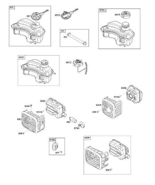 B&S - 09â  09P602-0012-H1 F - Sistema de escape, alimentação de combustível da marca Stihl