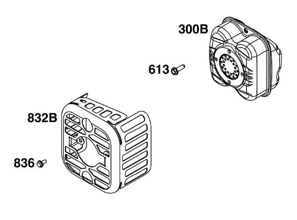 B&S - 09â  09P602-0124-H1 I - BLOCO DOS GASES DE ESCAPE da marca Stihl