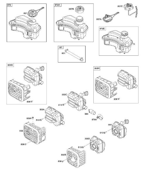 B&S - 09â  09P702-0044-F1 F - Sistema de escape, alimentação de combustível da marca Stihl