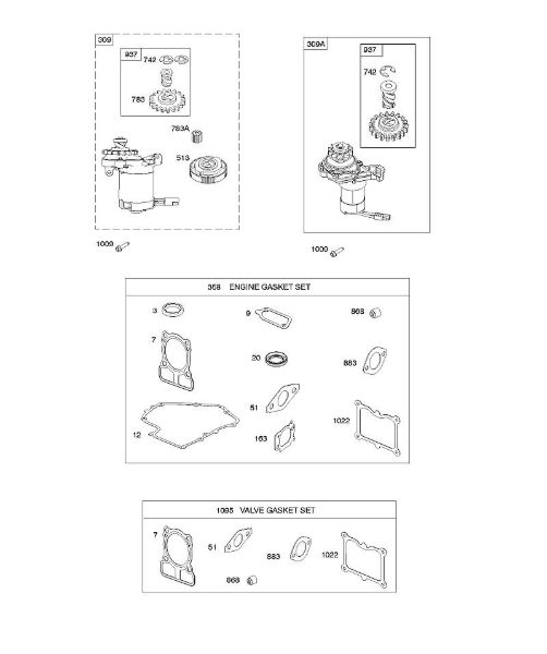 B&S - 10â  100802-0126-H8 F - Motor de arranque elétrico/conjuntos de juntas da marca Stihl