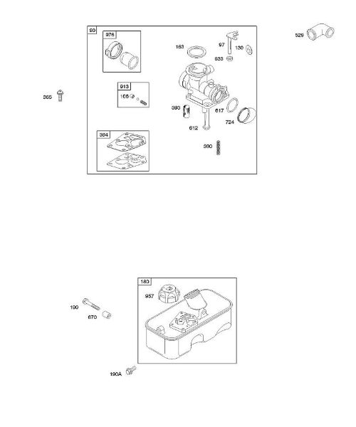 B&S - 10â  10F902-0110-B1 D - Carburador, alimentação de combustível da marca Stihl