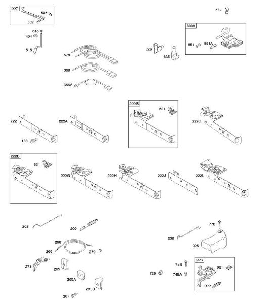 B&S - 10â  10T802-0198-B1 C - Travão, elementos de comando, mola do regulador, ignição da marca Stihl