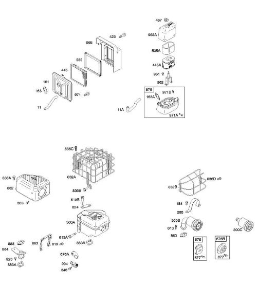 B&S - 11â  110492-0165-E1 A - Filtro de ar, silenciador da marca Stihl