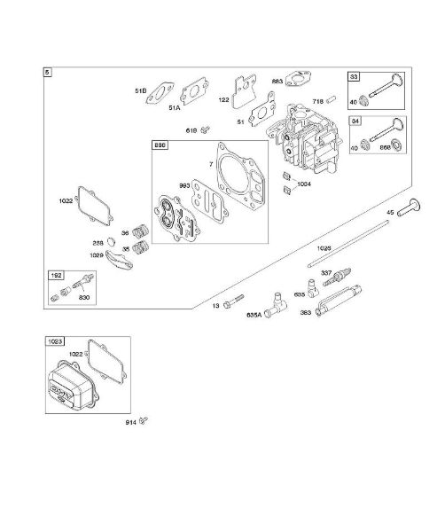 B&S - 12â  121602-0149-E1 F - Cabeça do cilindro da marca Stihl