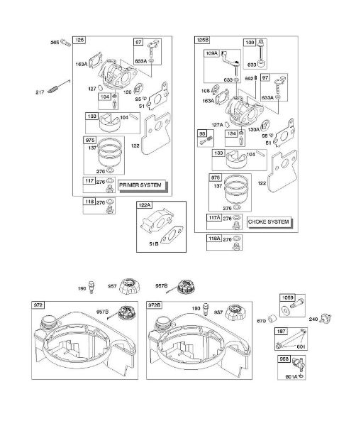 B&S - 12â  121602-0296-E1 E - Carburador, alimentação de combustível da marca Stihl
