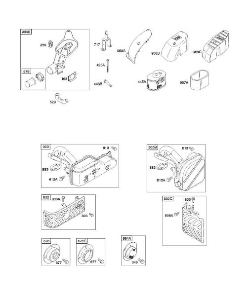 B&S - 12â  122602-0194-E1 A - Filtro de ar, sistema de escape da marca Stihl