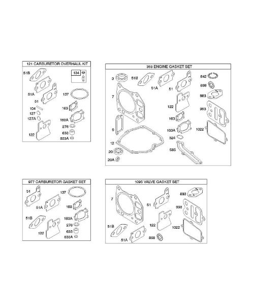 B&S - 12â  122672-0134-E1 G - Jogos/conjuntos de juntas da marca Stihl