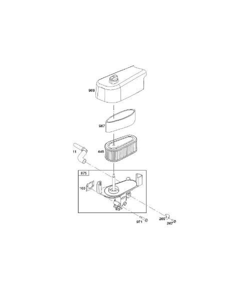 B&S - 12â  122Q02-0154-B1 A - Filtro de ar da marca Stihl