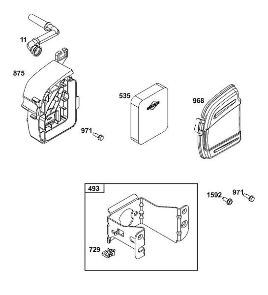 B&S - 12â  125P02-0087-F1 A - BLOCO DO FILTRO DE AR da marca Stihl