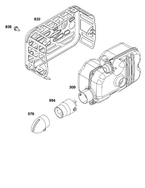 B&S - 12â  125P02-0087-F1 I - BLOCO DOS GASES DE ESCAPE da marca Stihl