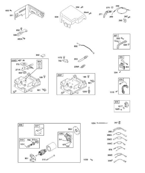 B&S - 12â  126392-1274-B8 G - Motor de arranque eléctrico, molas do regulador, ignição da marca Stihl