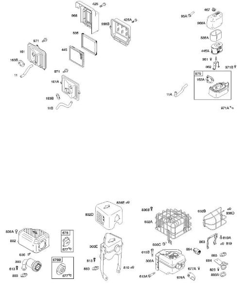 B&S - 12â  126392-3274-H8 A - Filtro de ar, elementos de comando, sistema de escape da marca Stihl
