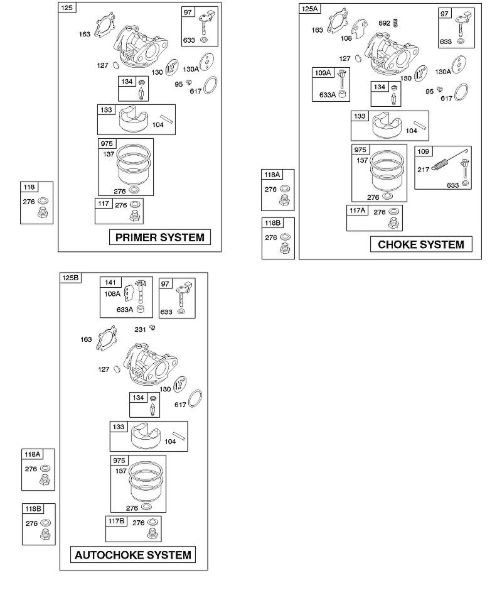 B&S - 12â  126T02-4825-B1 D - Carburador da marca Stihl
