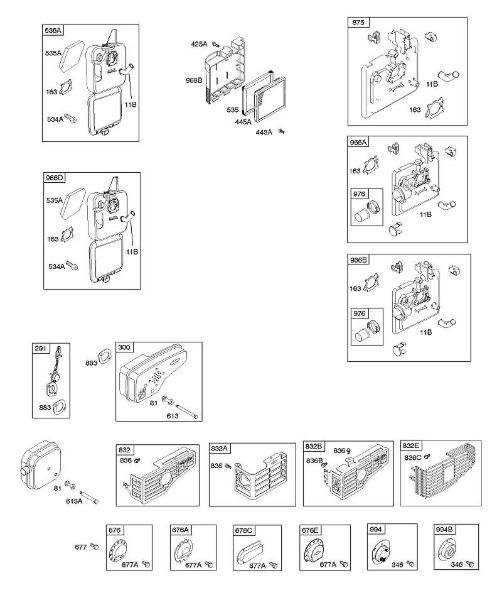 B&S - 12â  126T02-6280-H1 A - Filtro de ar, sistema de escape da marca Stihl
