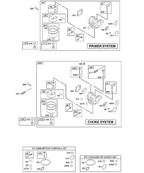 B&S - 12â  127802-1765-B1 E - Carburador da marca Stihl