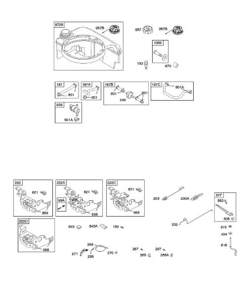 B&S - 12â  127802-1765-B1 F - Elementos de comando, alimentação de combustível, mola do regulador da marca Stihl