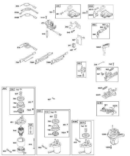B&S - 12â  127802-1766-B1 B - Alternador, motor de arranque eléctrico, sistema eléctrico, travão do volante do motor, ignição da marca Stihl