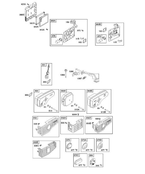 B&S - 12â  12H802-0671-01 A - Filtro de ar, sistema de escape da marca Stihl