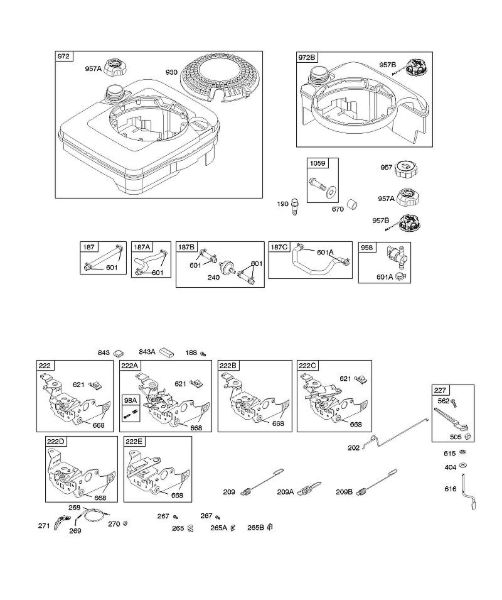 B&S - 12â  12H802-1801-B1 F - Elementos de comando, alimentação de combustível, mola do regulador da marca Stihl