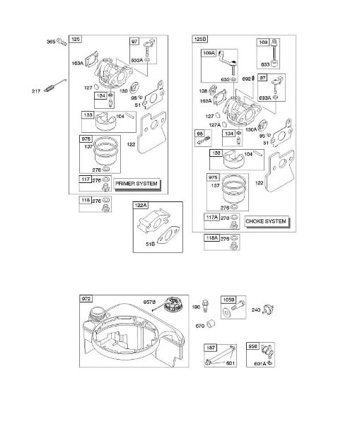 B&S - 12â  12Q502-0194-B1 D - Carburador, alimentação de combustível da marca Stihl