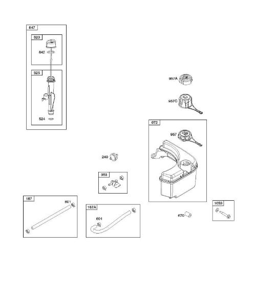 B&S - 12â  12Q902-0154-B1 I - Alimentação de combustível, lubrificação da marca Stihl