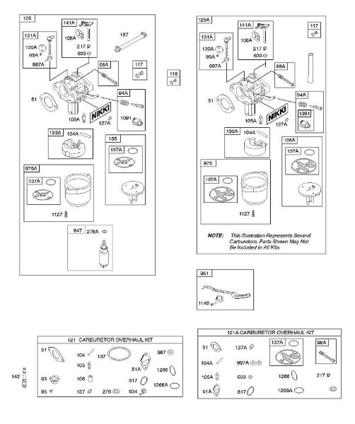 B&S - 21â  217802-0138-E1 D - Carburador, kit de revisão do carburador da marca Stihl