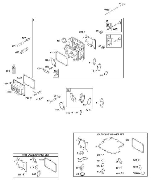 B&S - 21â  217802-0138-E1 E - Cabeça do cilindro, conjunto de juntas â€“ motor, conjunto de juntas â€“ válvula, colector de admissão, válvulas da marca Stihl