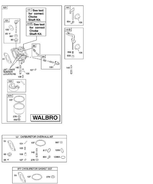 B&S - 21â  21A907-0167-E1 D - Carburador, jogo â€“ revisão do carburador da marca Stihl