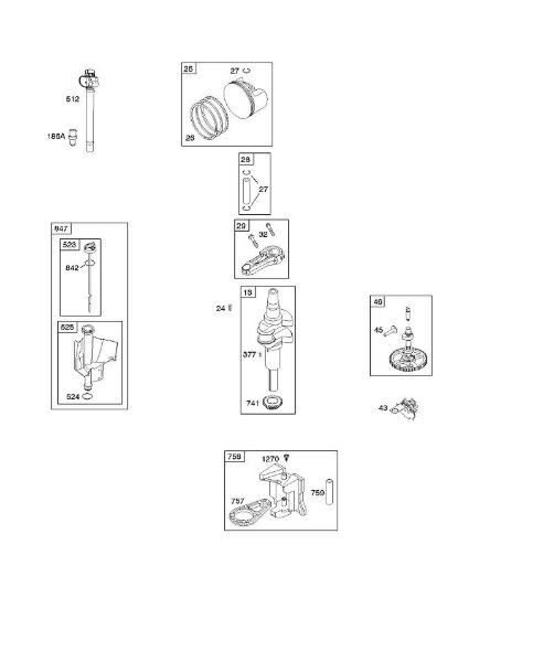 B&S - 21â  21B807-0135-B1 C - Veio de excêntricos, cambota, lubrificação, êmbolo, segmentos, biela da marca Stihl