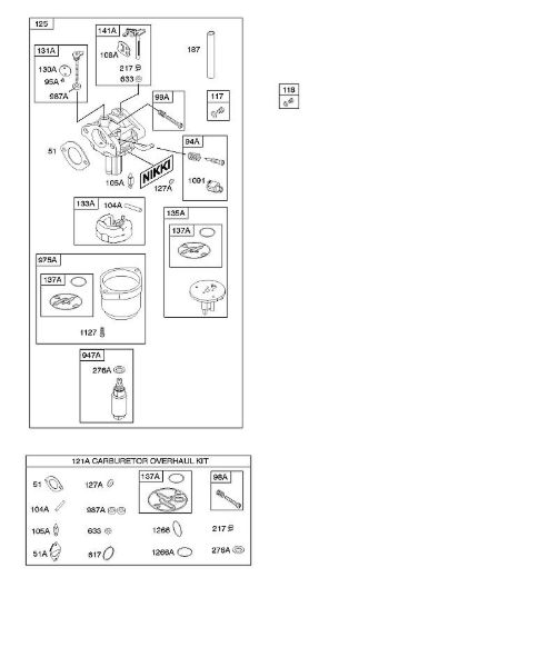 B&S - 21â  21B807-0135-B1 D - Carburador, jogo â€“ revisão do carburador da marca Stihl