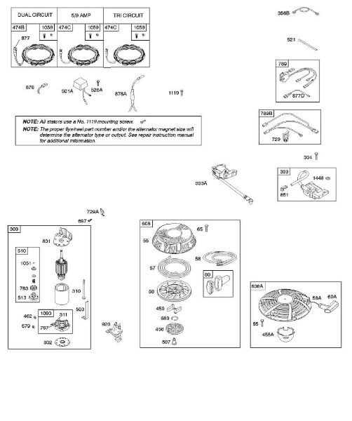 B&S - 21â  21B807-0136-B1 B - Alternador, motor de arranque eléctrico, ignição da marca Stihl