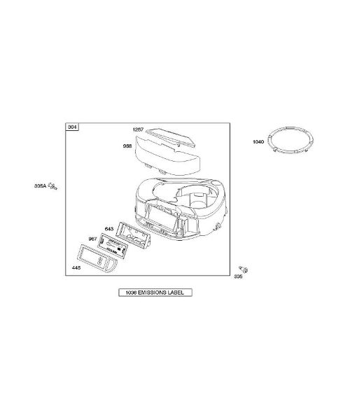 B&S - 28â  282H07-0113-E1 A - Filtro de ar, cárter do ventilador da marca Stihl