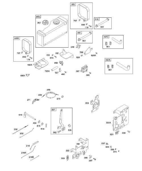 B&S - 28â  286707-1143-E2 G - Combustível, suportes, elementos de comando, molas da marca Stihl